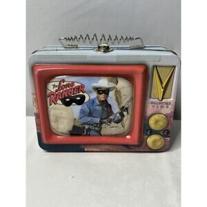 THE LONE RANGER TV Tin Tote Metal Lunch Box Pail Collectible